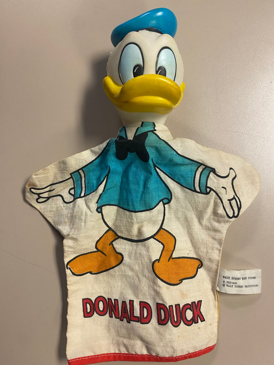 Vintage 1950s Gund Disney Donald Duck Puppet Toy Rubber Head The 