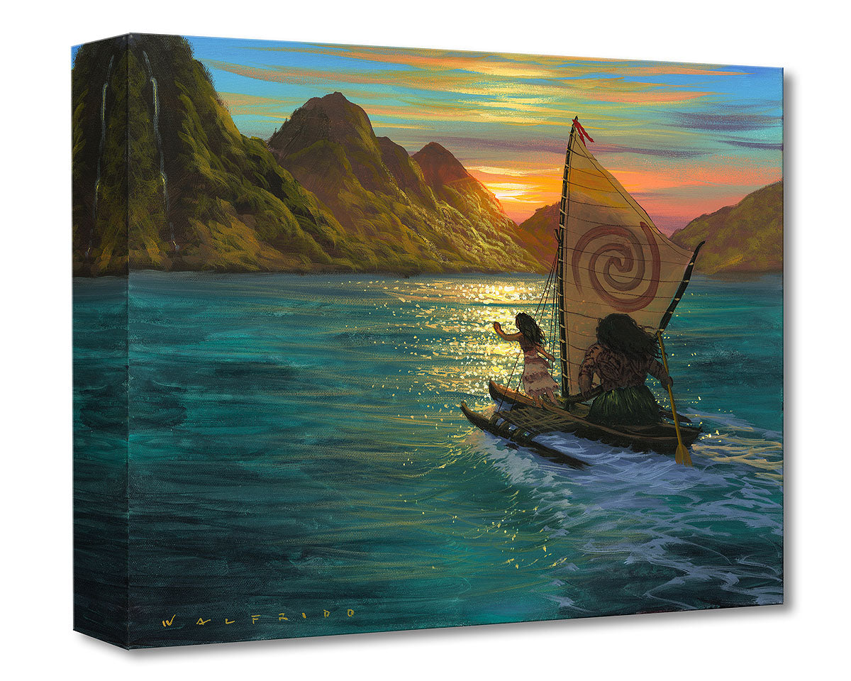 Sailing Into The Sun by Walfrido Garcia Treasure On Canvas Featuring M ...