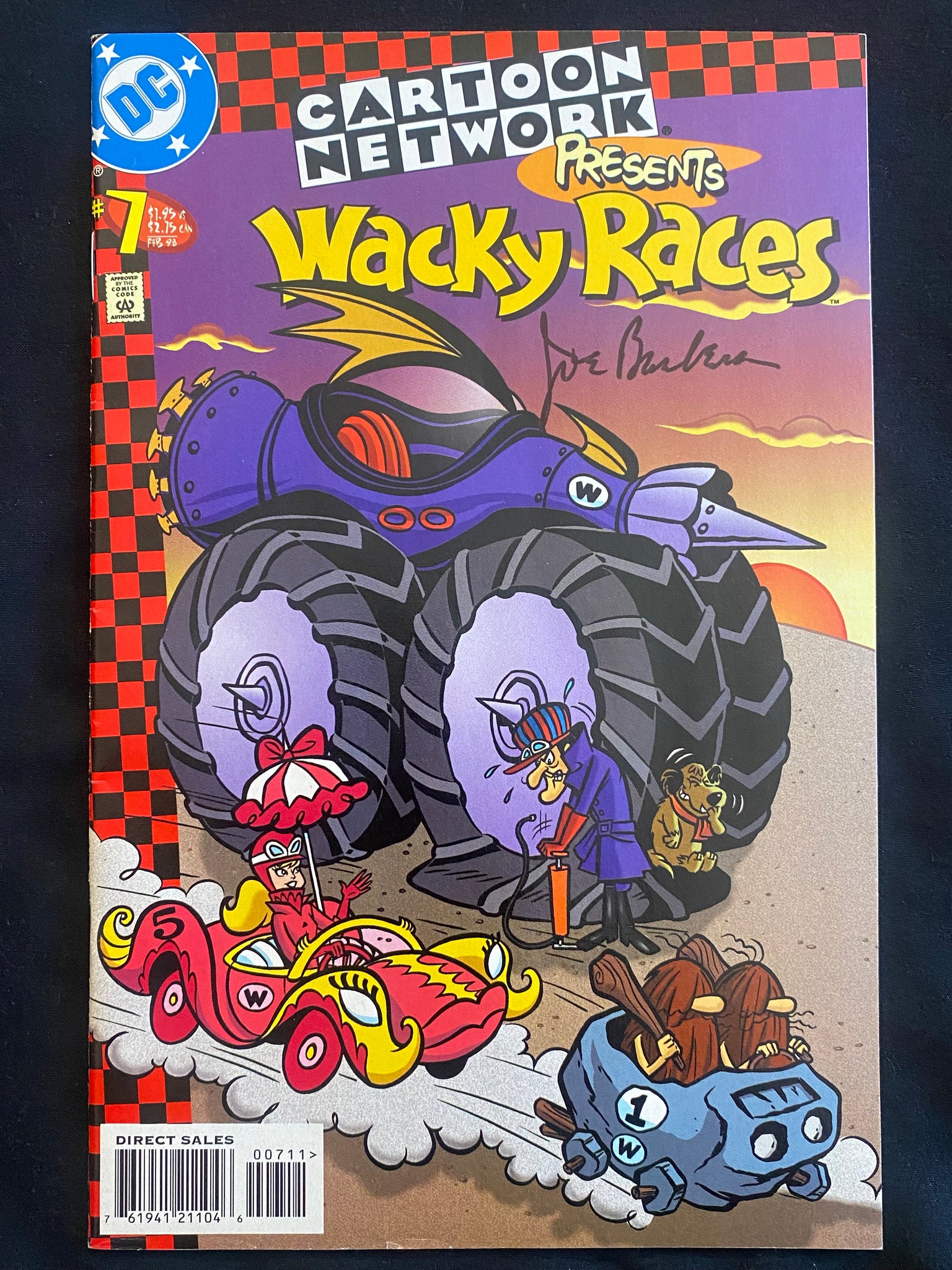 Wacky Races Comic Characters Cartoon Network Presents Wacky Races Signed By Joe Barbera #7 DC Comic ...
