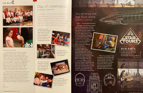Disneyland Line March 10, 2011 Disney Voluntears Cast Member Magazine