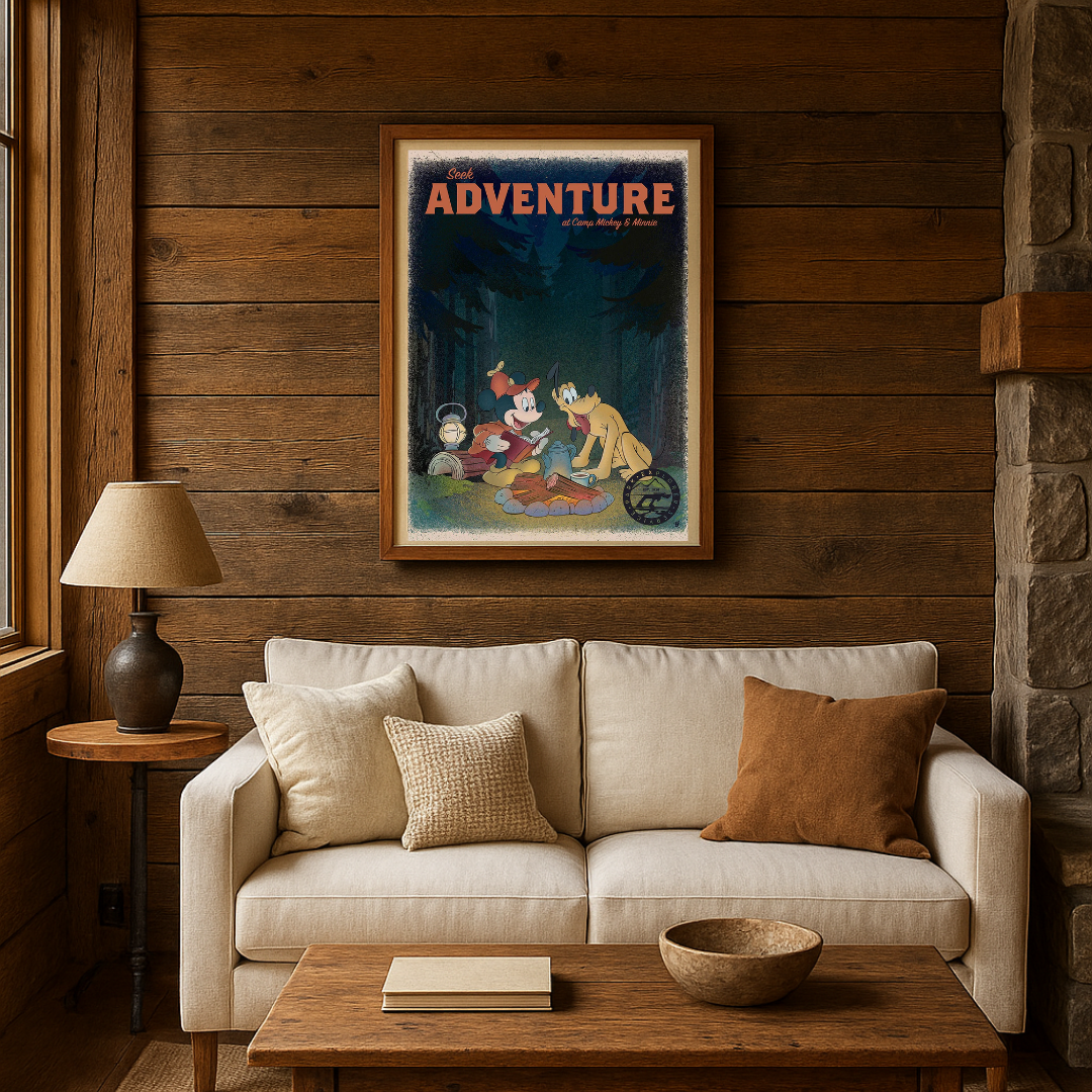 Seek Adventure By Bret Iwan Limited Edition On Giclée On Canvas Featuring Mickey Mouse and Pluto