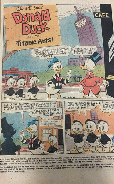 GOLD KEY Comic Walt Disney DONALD DUCK #192 February 1978