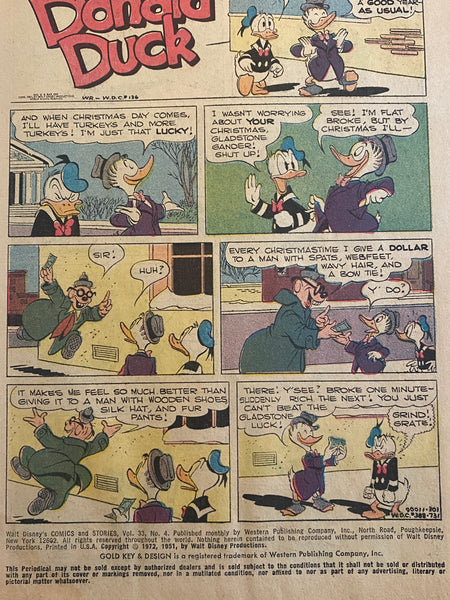 Walt Disney's Comics And Stories No. 4 Vol. 33 1972 Donald Duck Vintage Gold Key