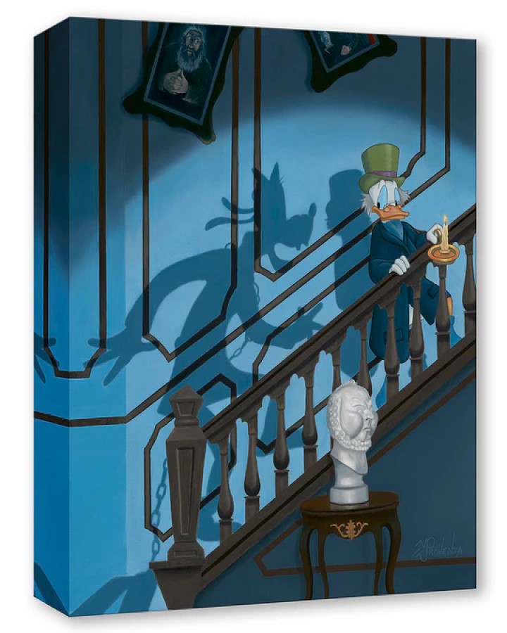 A Ghostly Encounter by Michael Provenza Treasures On Canvas inspired by Mickey's Christmas Carol
