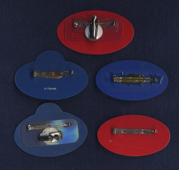 5 Disney "BRUCE" NAME BADGES Issued to Imagineer BRUCE GORDON, 1980s-1990s
