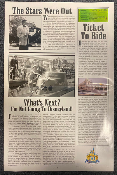Main Street Gazette Disneyland 50th Anniversary Special Newspaper 2005