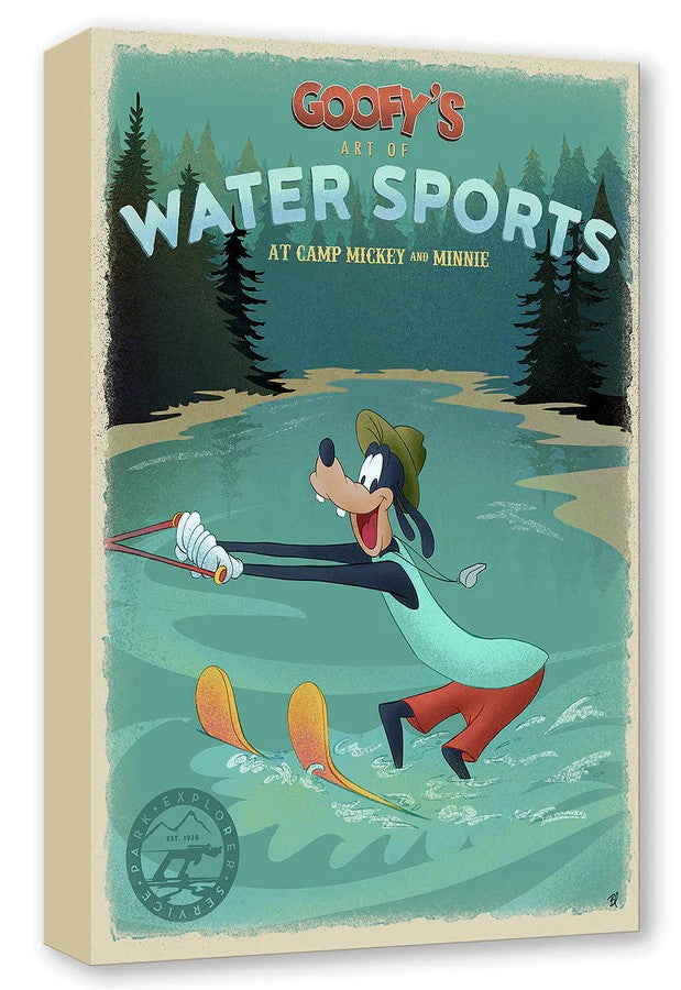 Goofy's Water Sports by Bret Iwan Treasure On Canvas Featuring Goofy