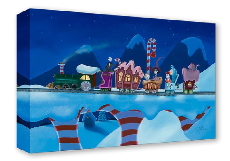 Holiday Train by Michael Provenza Treasures On Canvas inspired by The Nightmare Before Christmas