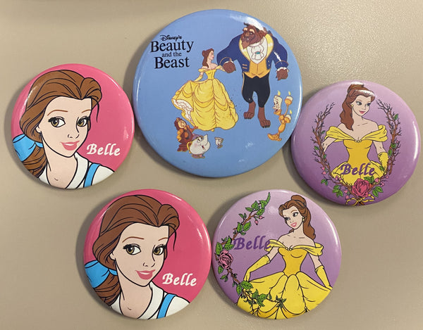 Vintage Beauty and the Beast Buttons