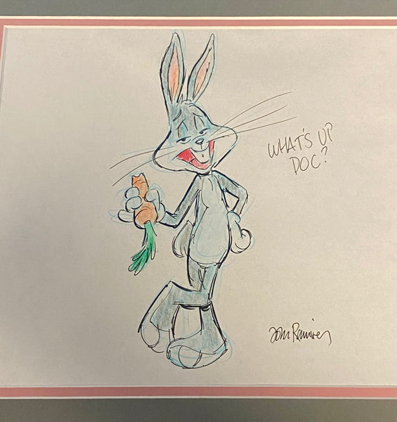 Bugs Bunny I Original Drawing By Animator John Ramirez Framed