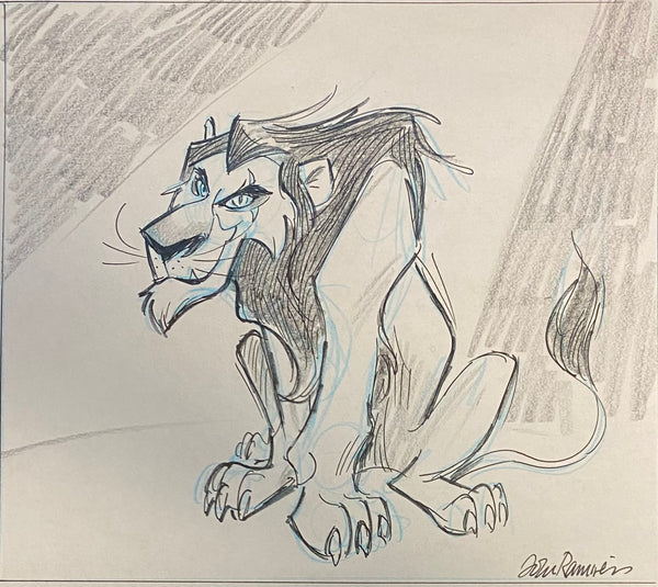 Scar Black and White Original Drawing by John Ramirez