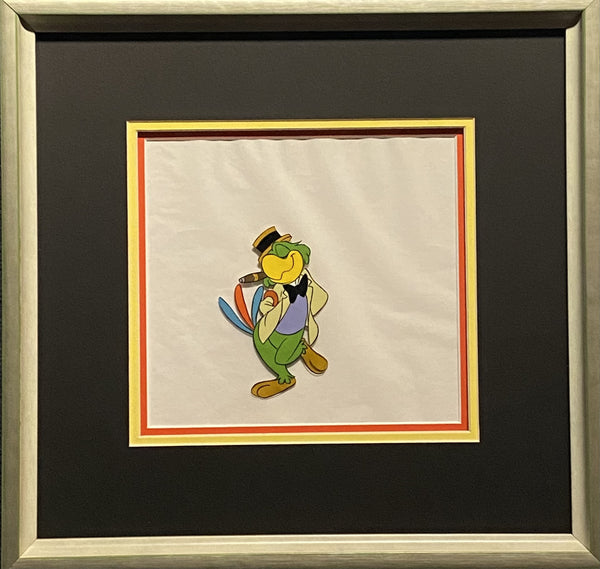 Jose Carioca - Walt Disney's Wonderful World of Color Production Animation Cel 1960s - Framed