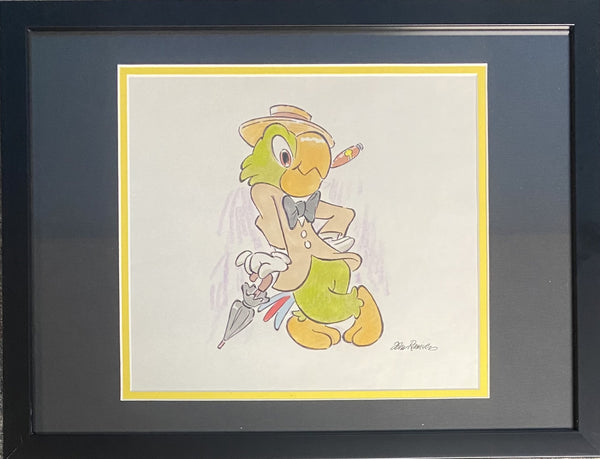 Jose Carioca Original Drawing By Animator John Ramirez Framed