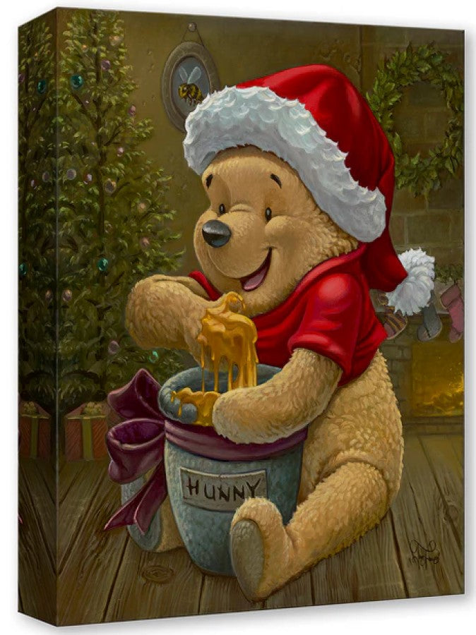 Merry Pooh Treasure On Canvas by Jared Franco Featuring Winnie The Pooh