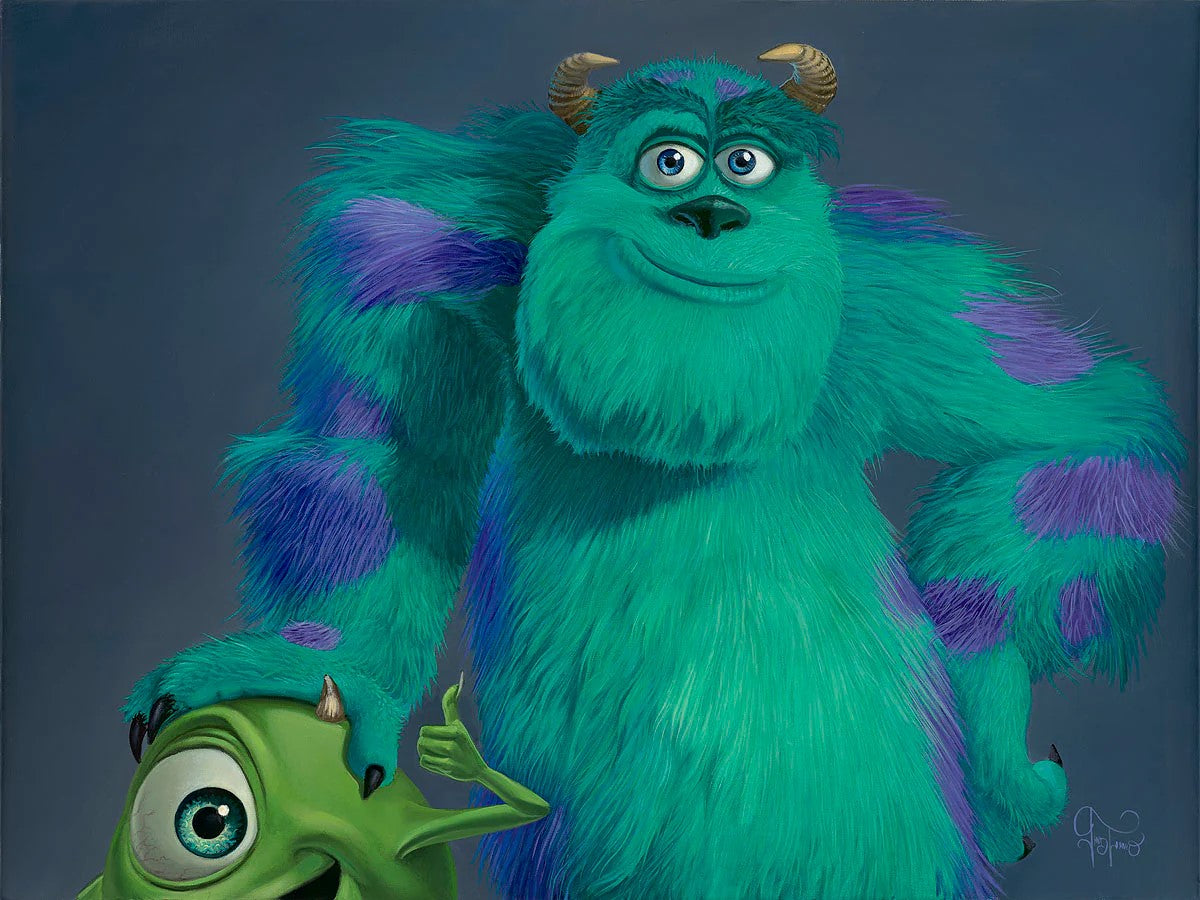 Mike and Sully by Jared Franco Limited Edition on Canvas Inspired by M ...