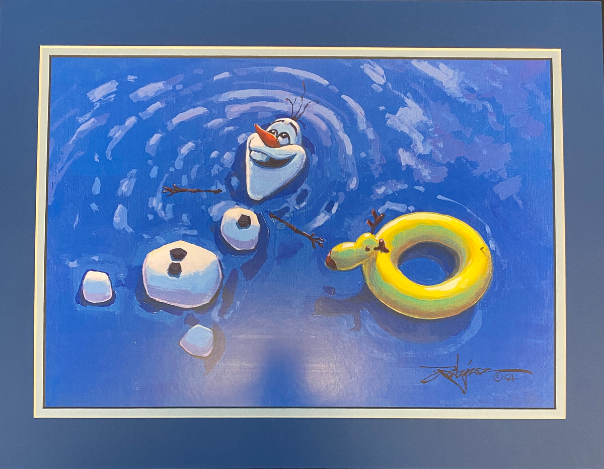 Olaf - Matted Lithograph - By Rodel Gonzalez – The Universe of Animation