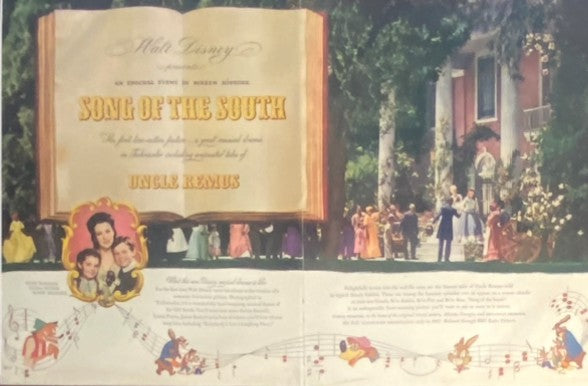 Vintage 1946 Song Of The South Movie Framed Full Page Magazine Ad 18 x24 #2
