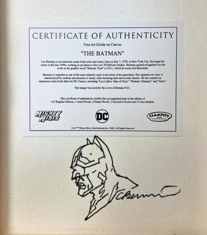 The Batman - Mighty Mini Collection- Gallery Wrapped On Canvas by Lee Bermejo