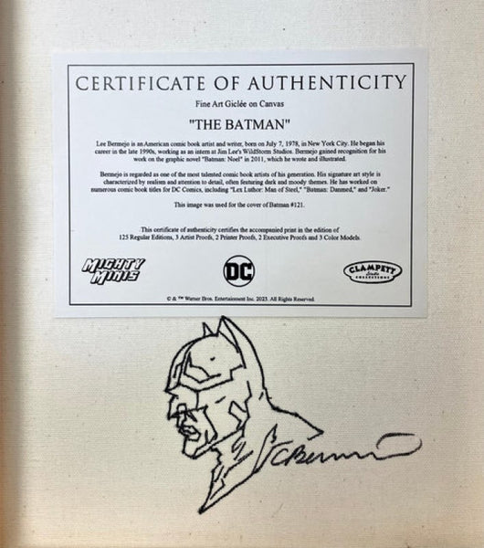 The Batman - Mighty Mini Collection- Gallery Wrapped On Canvas by Lee Bermejo