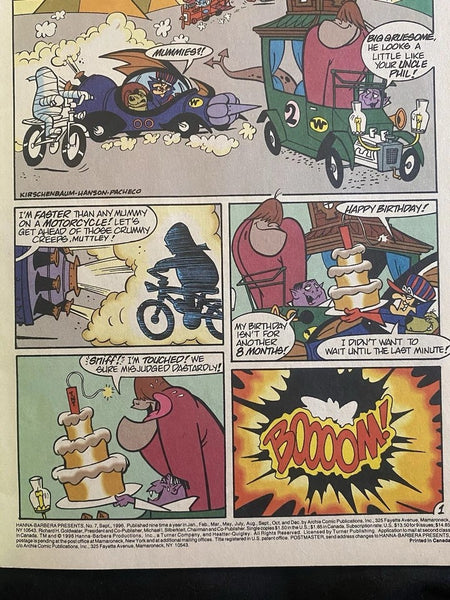 Hanna Barbera Presents Wacky Races No.7 Signed By Joe Barbera Archie Comics