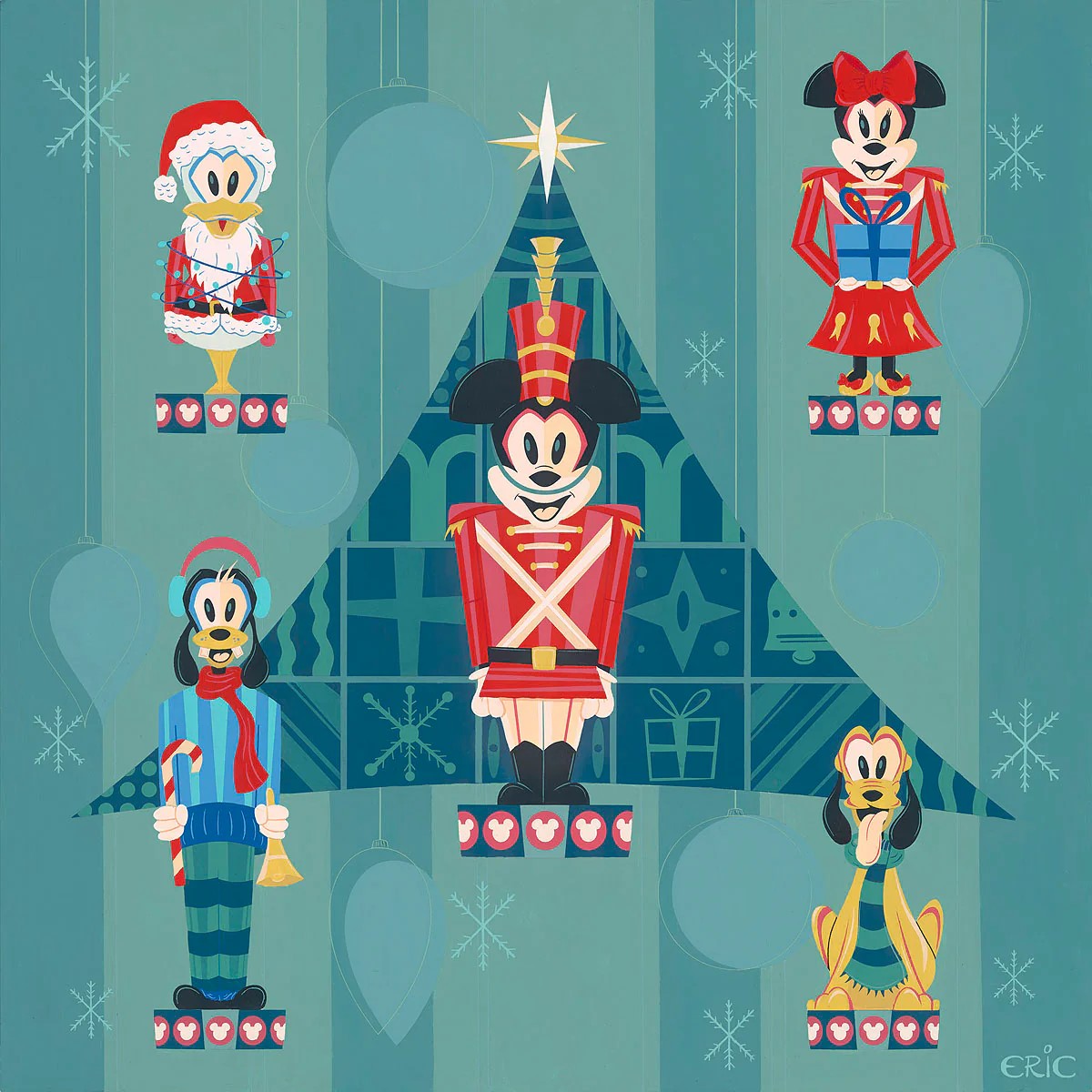 Waltz Of The Fab Five by Eric Doggett Limited Editions featuring Mickey, Minnie, Donald, Pluto, and Goofy (Copy)