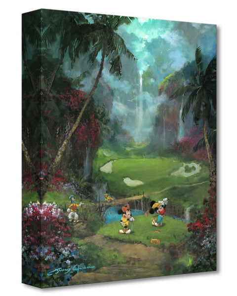 17th Tee in Paradise by James Coleman Featuring Mickey, Minnie, Goofy, and Pluto
