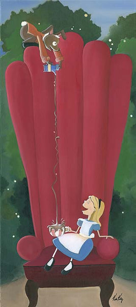 Alice In The Big Red Chair by Katie Kelly inspired by Alice In Wonderland