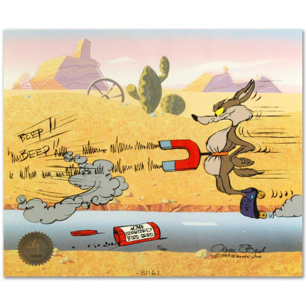 Road Runner and Coyote: Acme Birdseed - Limited Edition Hand Painted Animation Cel Signed by Chuck Jones