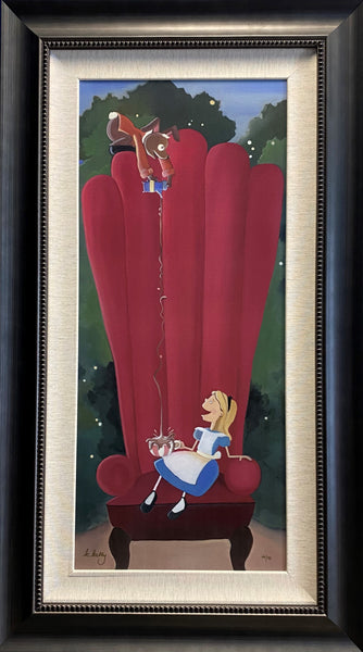 Alice In The Big Red Chair by Katie Kelly inspired by Alice In Wonderland