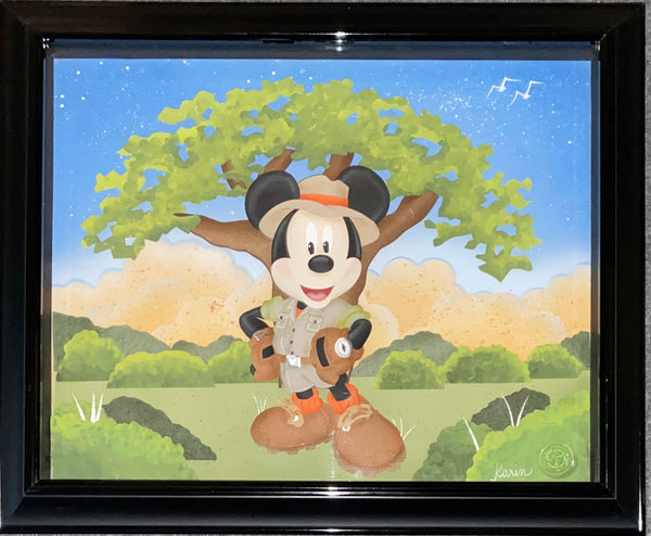 Safari Mickey by Karin Arruda featuring Mickey Mouse Original Paper Sculpture