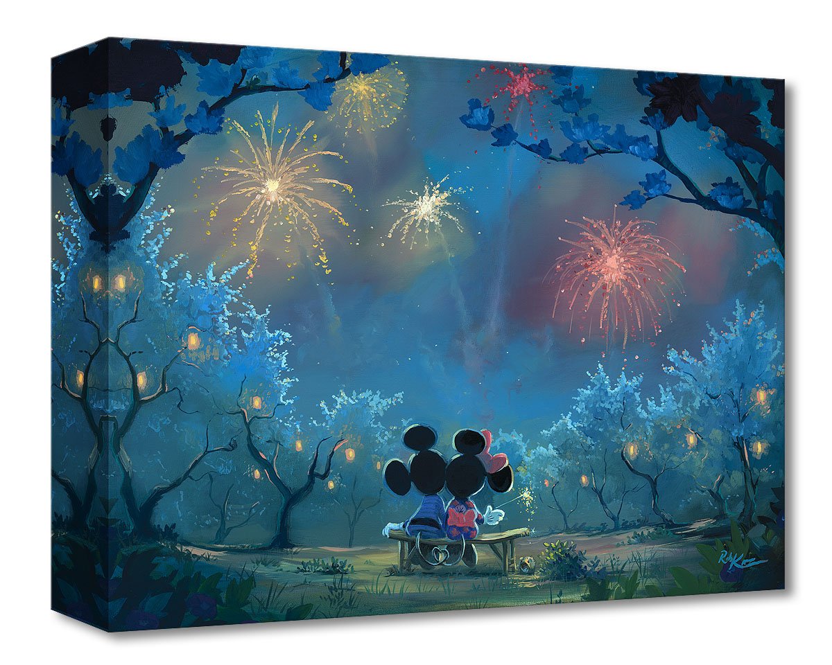 Memories of Summer by Rob Kaz Treasure On Canvas featuring Mickey and Minnie Mouse