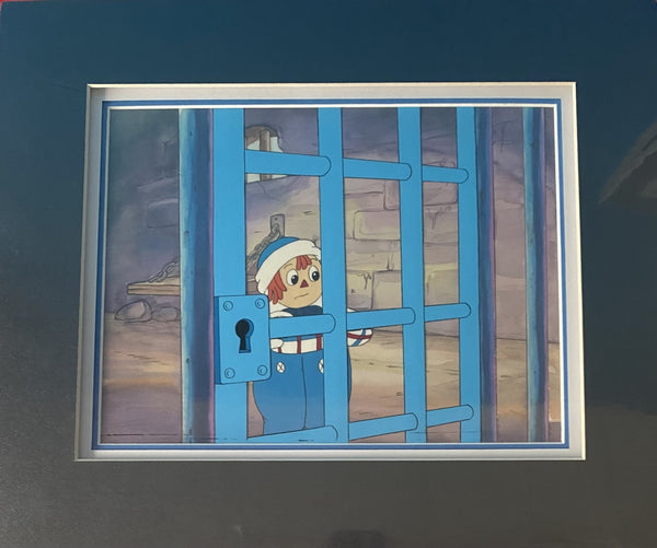Raggedy Andy In Jail- Production Cel and Original Drawing