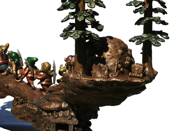 Seven Dwarfs Arch Entry Bronze Table