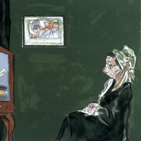 Whiskers Mother - Limited Edition Fine Art Stone Lithograph Signed by Chuck Jones