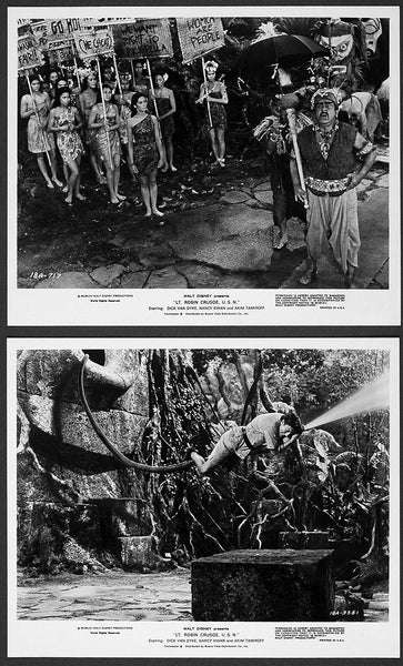 Disney LT ROBIN CRUSOE U.S.N. Publicity Packet—16 Photos Handbook Dick Van Dyke, Nancy Kwan, 1974