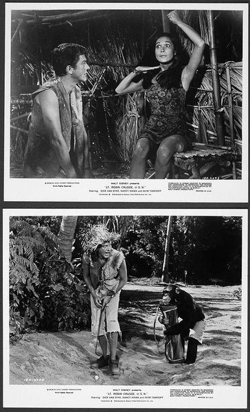 Disney LT ROBIN CRUSOE U.S.N. Publicity Packet—16 Photos Handbook Dick Van Dyke, Nancy Kwan, 1974