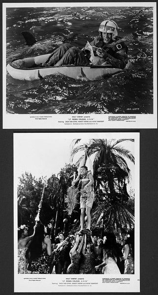 Disney LT ROBIN CRUSOE U.S.N. Publicity Packet—16 Photos Handbook Dick Van Dyke, Nancy Kwan, 1974