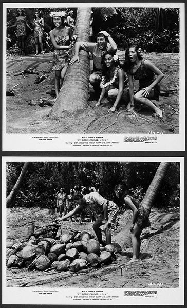 Disney LT ROBIN CRUSOE U.S.N. Publicity Packet—16 Photos Handbook Dick Van Dyke, Nancy Kwan, 1974