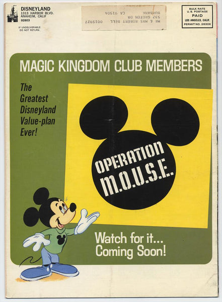 Disney News Official Magazine for Magic Kingdom Club Winter 1967-68