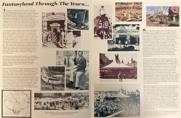 Disneyland The New Fantasyland Commemorative Book for Cast Members, 1983