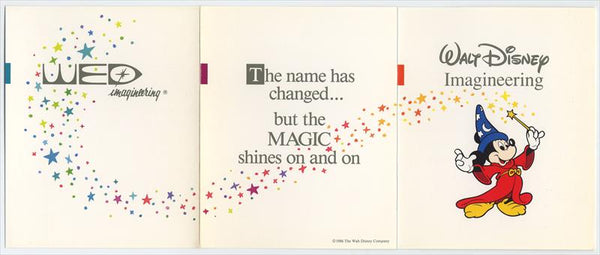WED Imagineering Name Change Announcement, 1986